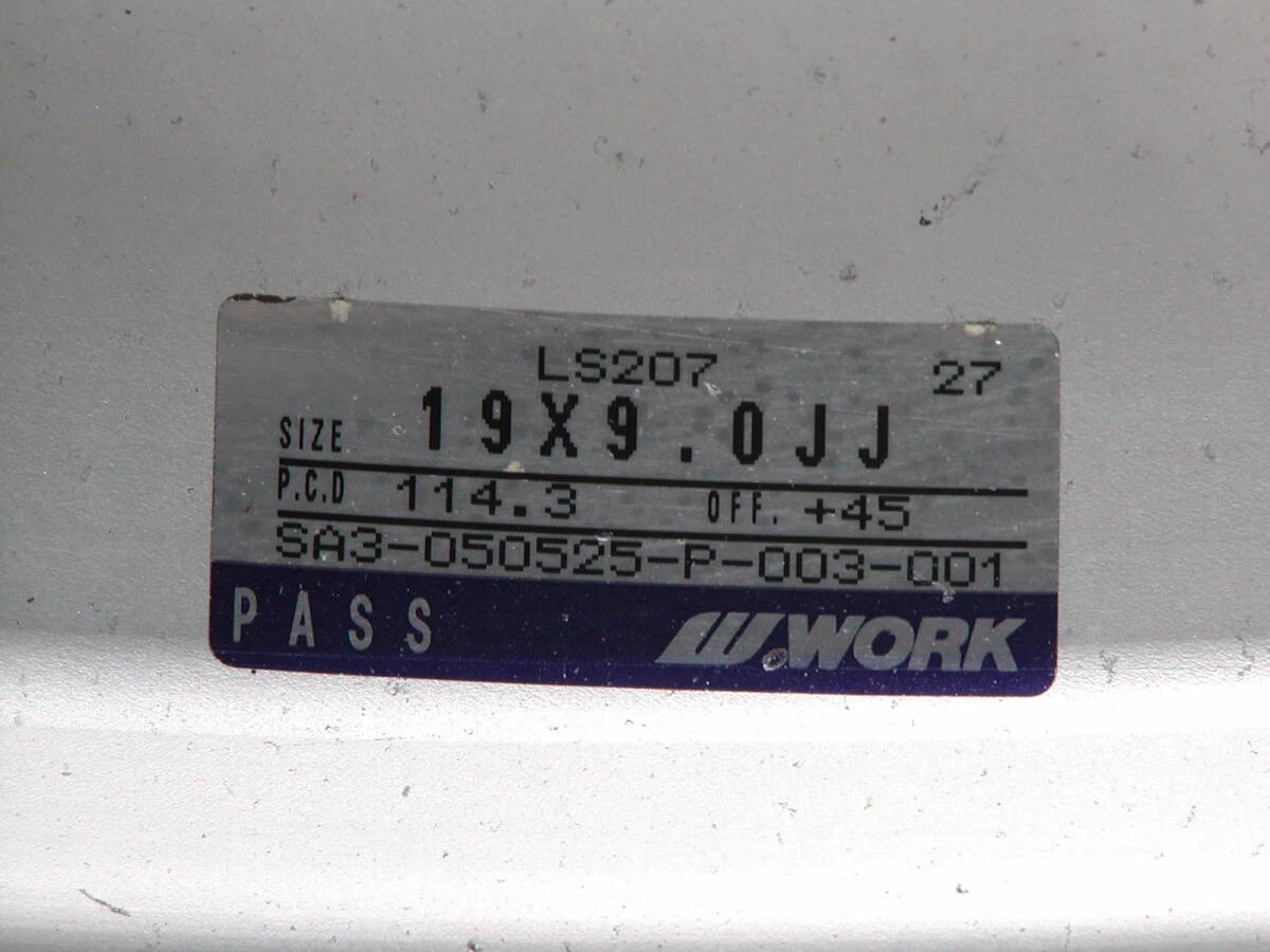 JDM Discontinued deep rims WORK LS207 9J +45 114.3-5H crown for Mark X No Tires - Image 4
