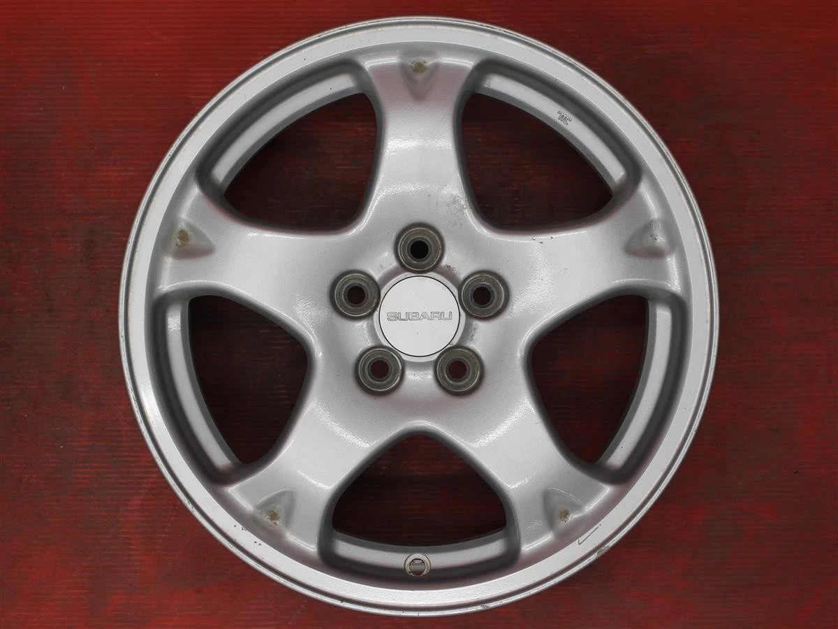 JDM Set of 4 Used Subaru Impreza WRX STi GC8 Genuine Aluminum Wheels 1 No Tires - Image 3