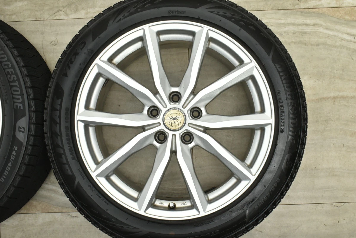 JDM Used 4-Book Wheel Set: 188.0J x 18 +45 PCD 114.3 245/45R18 100Q wi No Tires - Image 5