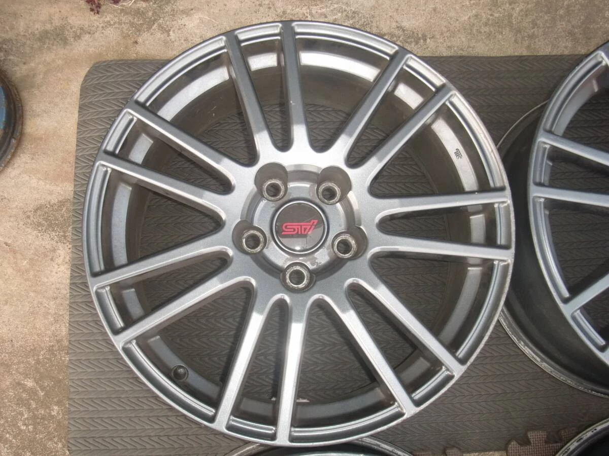 JDM Available GRB WRX STi Spec C genuine wheels ENKEI 18x8.5J offset 5 No Tires - Image 4
