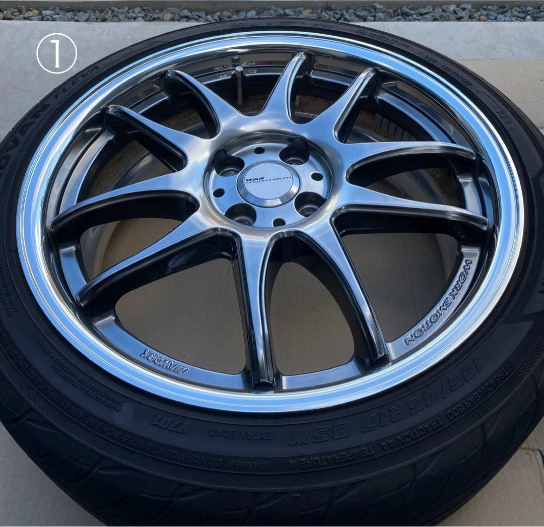 JDM WORK emotion CR2P 17-inch 4-hole PCD100 No Tires - Image 3