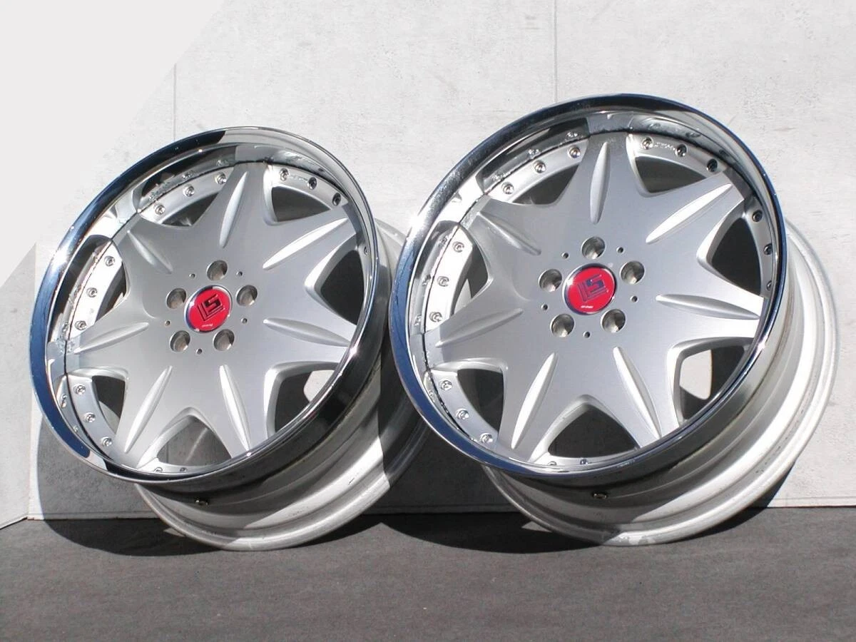 JDM Discontinued deep rims WORK LS207 9J +45 114.3-5H crown for Mark X No Tires - Image 2