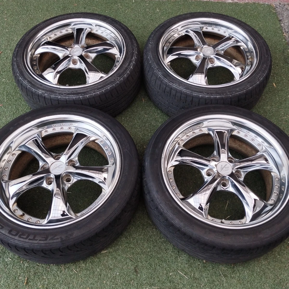 JDM WORK VS-KF 184-wheel set 8J+51 8J+45 PCD114.3 plated drift WORK No Tires