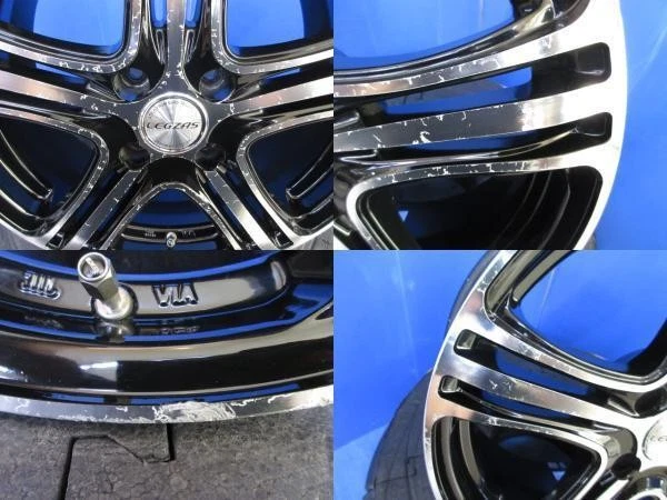 JDM Toyota Fielder 4-Piece Set of Black Aluminum Wheels with 164-Loop No Tires - Image 5