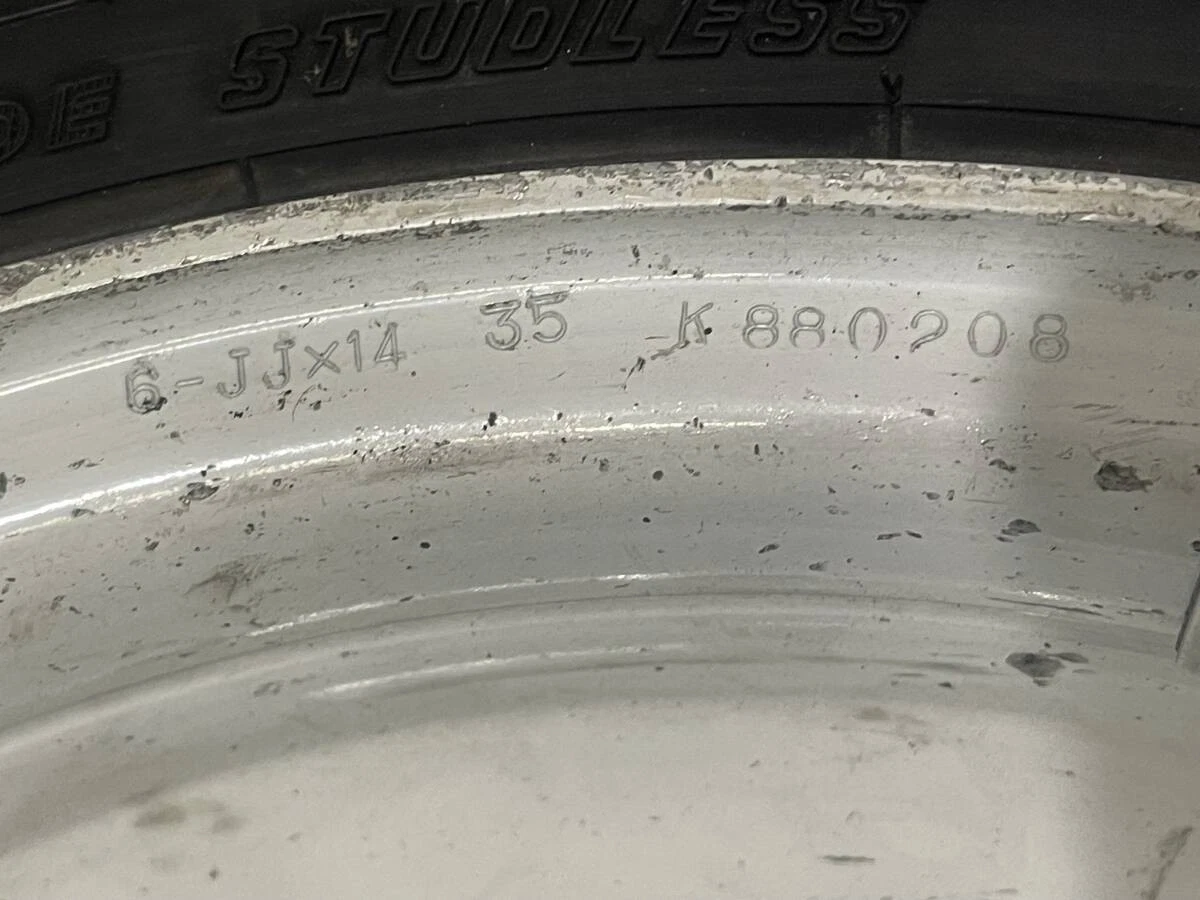 JDM Rare BS Bridgestone SUPER RAP Super Wrap 14_6J+35_114.3/4 White St No Tires - Image 9