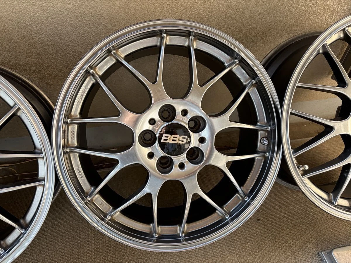 JDM Excellent Condition BBS RG-R Diamond Black RG791 112 8J+50 Ultra L No Tires - Image 4