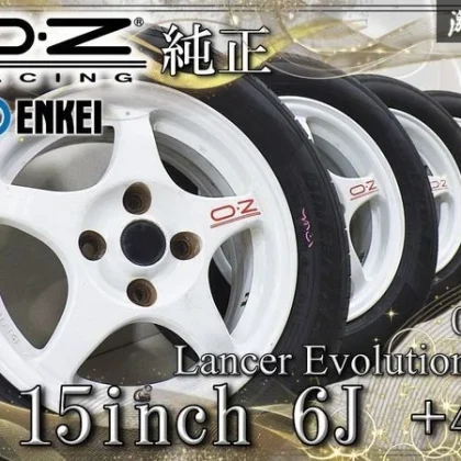 JDM OZ Racing Genuine ENKEI CE9A Wheels for Lancer Evolution III 15x6+ No Tires