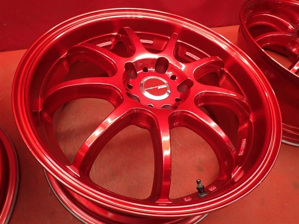 JDM WORK EMOTION D9R Wheels 4-Bolt Pattern 7.5/8.5J-18 PCD120 5x120 +3 No Tires - Image 10