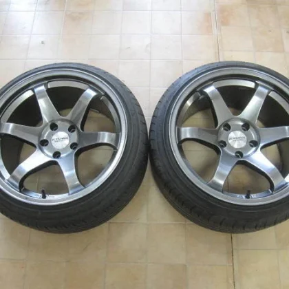 JDM KYOWA Racing Gunmetal Black wheels 10J+10 PCD114.3/5H 182-inch whe No Tires