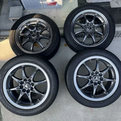 JDM Rays VSPEED SR08 lightweight 156.5j +38 4-lug PCD100 4-book set. R No Tires