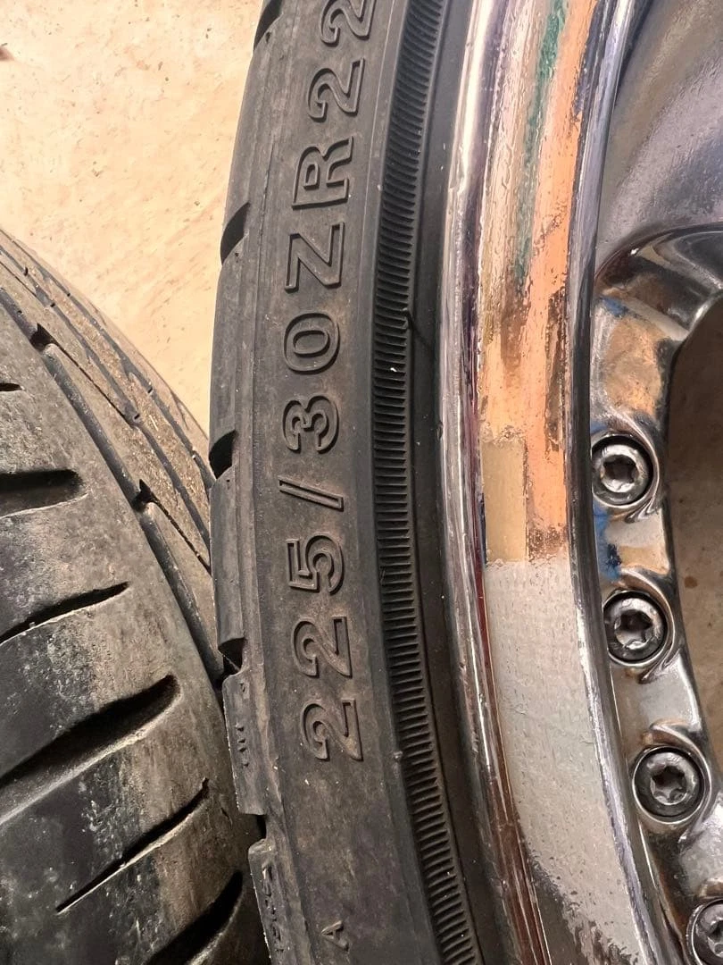 JDM 22work LS 105 plated deep rim rare work No Tires - Image 3