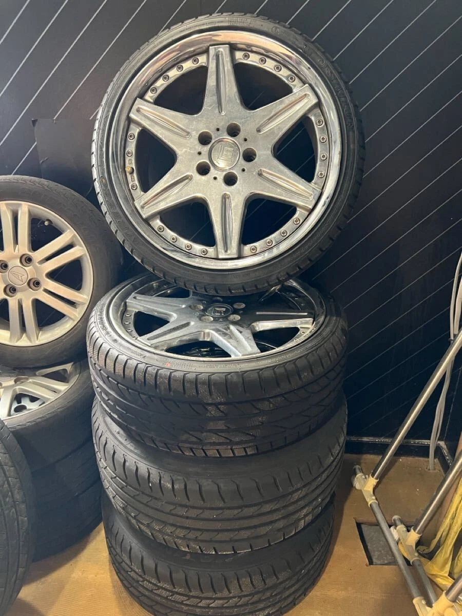 JDM 19-inch rare WORK workLS406 wheels 8J +35/10J +45/pcd114.3F 225/35 No Tires