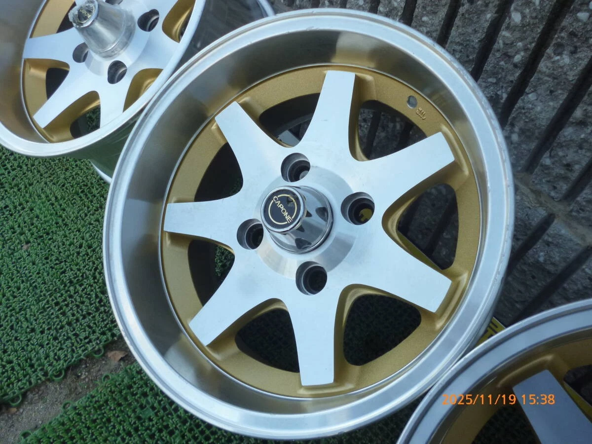 JDM CAPONE 7-Bx14 14x7J 114.3 4-hole 4-Book deep rim 4-Individual old No Tires - Image 6