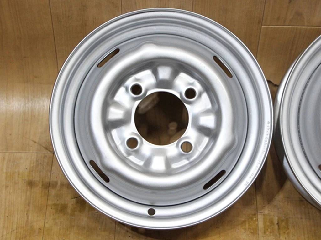 JDM B591 Old Car Rare Nissan Iron Wheels 12X3.5J+35 PCD114.3 80mm Hub No Tires - Image 2