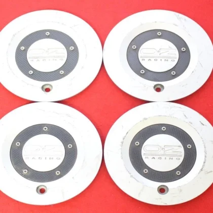 JDM 4 OZ Racing Aftermarket Used Wheel Center Plates Center Covers Emb No Tires