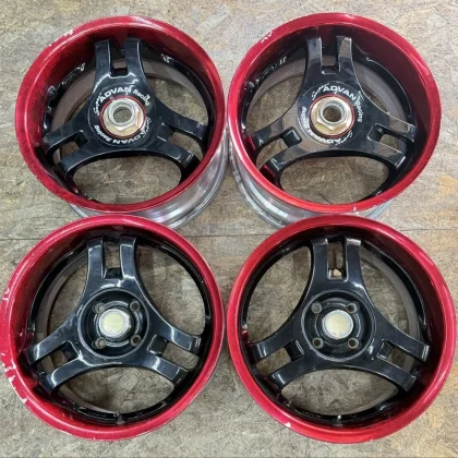 JDM Rare Vintage Super Advan SA3R 4Wheels no tires 16x7+35 4x100 wt Caps