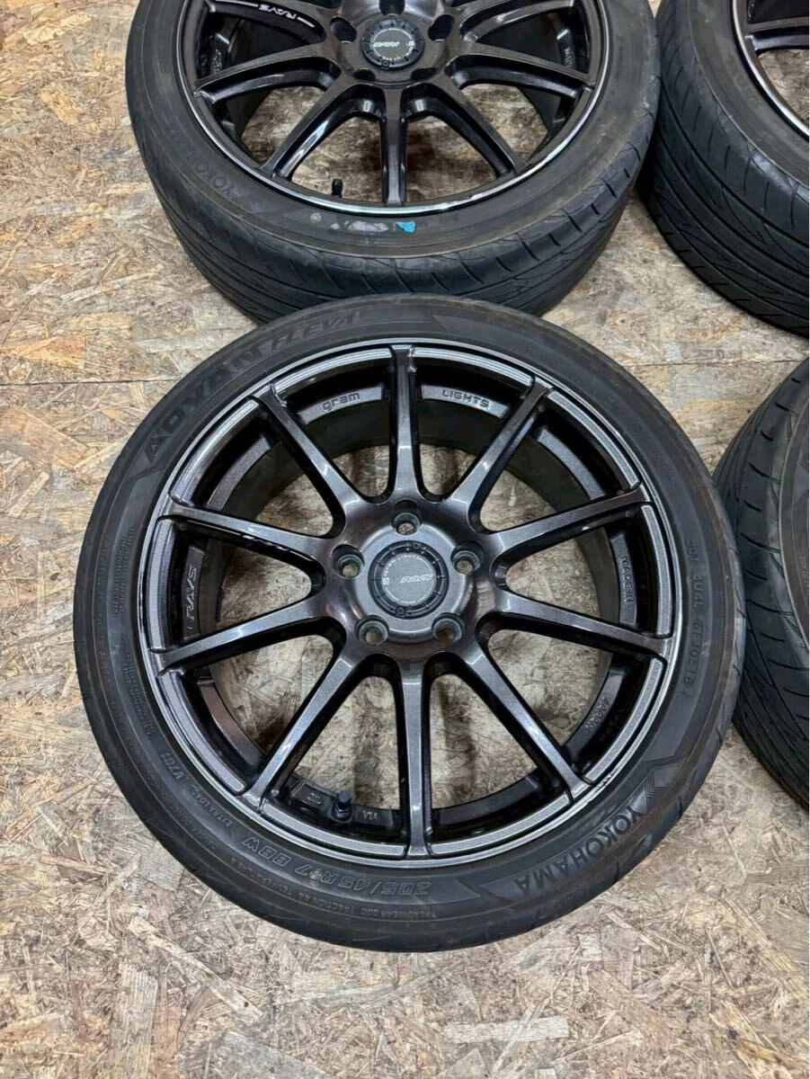 JDM Rare RAYS Gravillage ITS 57TRANSCEND 177J+50 PCD114.3 5-hole 5H Sw No Tires - Image 2