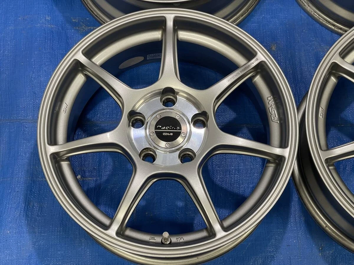 JDM Out of print rare Enkei ENKEI_RACING_RS + M16x7J +35 114.3/5H Civ No Tires - Image 4