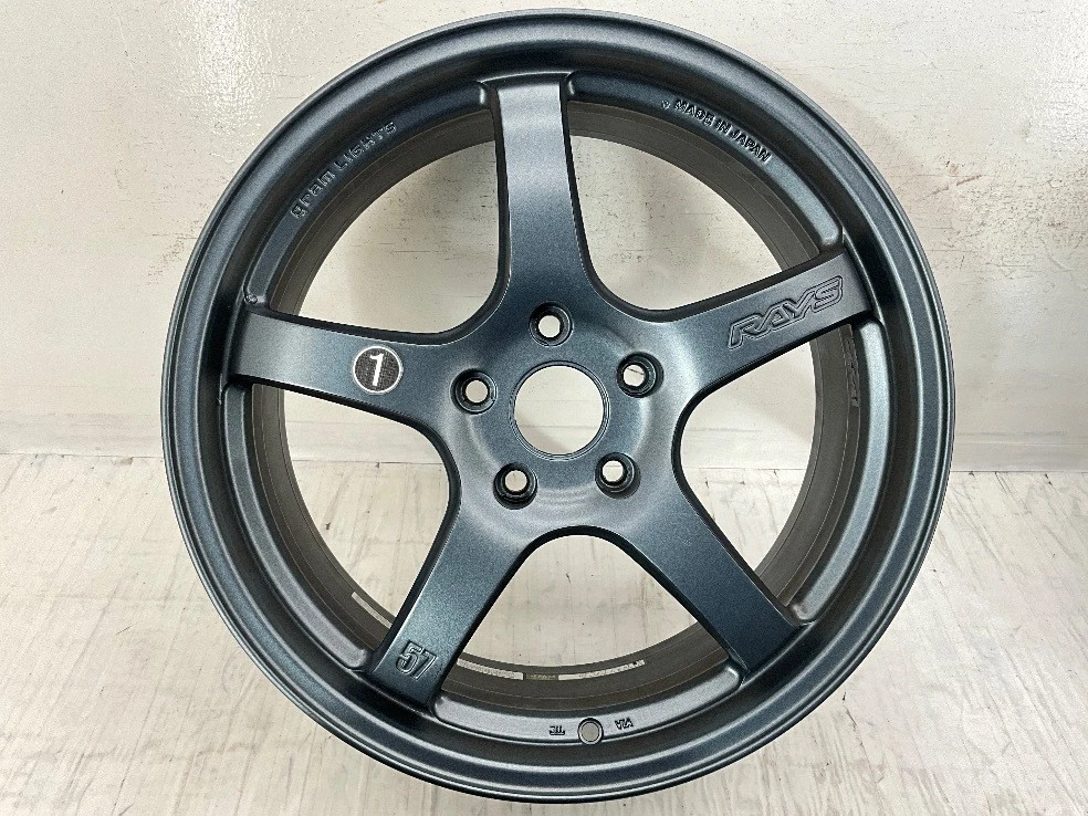 JDM Used 4-Piece Aluminum Wheel Set: 18x7.5J +50 5x114.3 PCD 18RAYS GR No Tires - Image 3