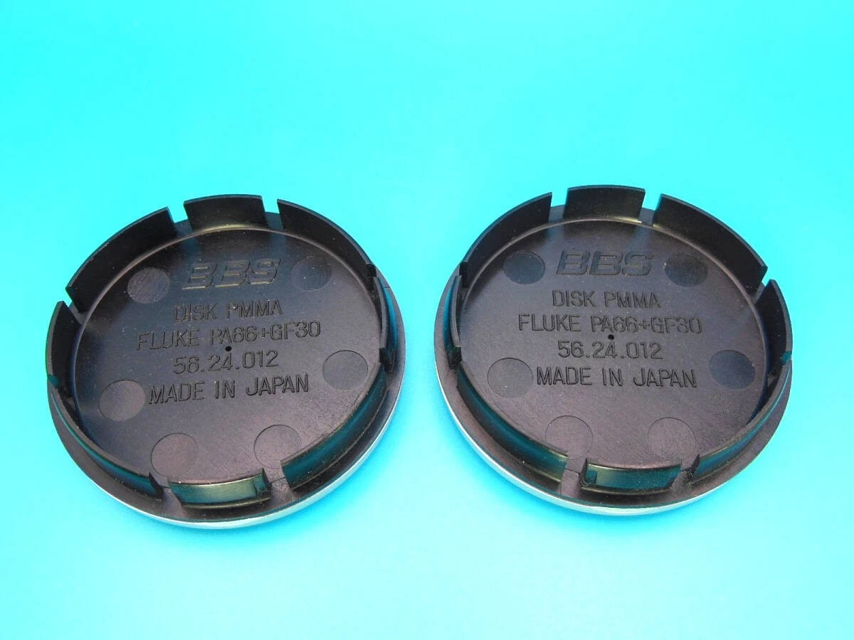 JDM BBS Platinum Silver Emblem φ56mm 2 pieces 56.24.012 Center Cap wit No Tires - Image 2