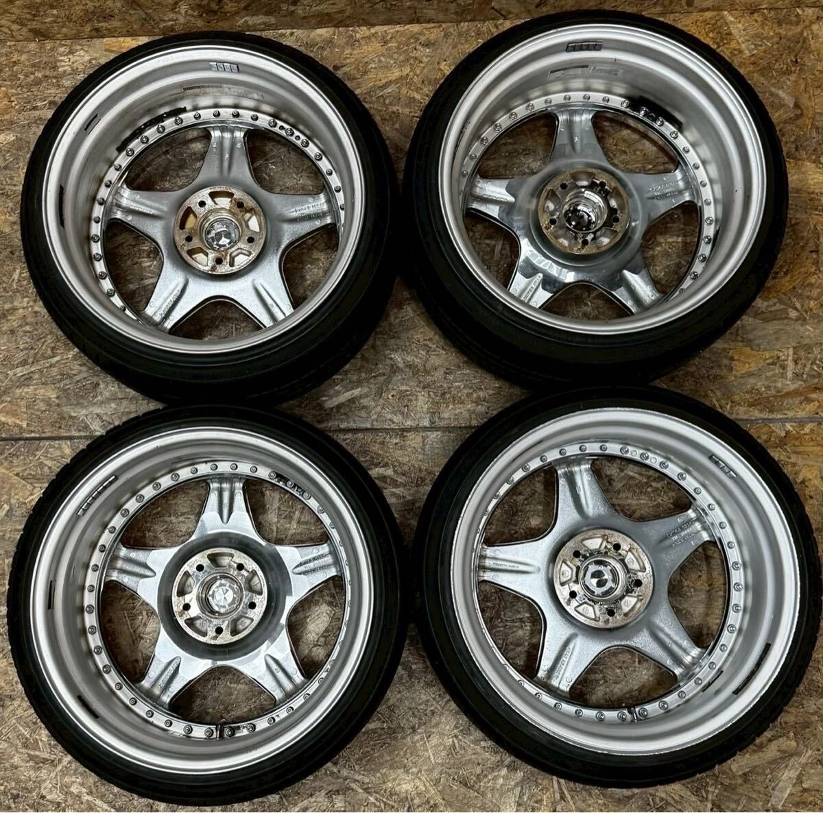 JDM Rare Leonhardt Orden 1910J +7 +6 PCD114.3 5-hole 5H Discontinued D No Tires - Image 6