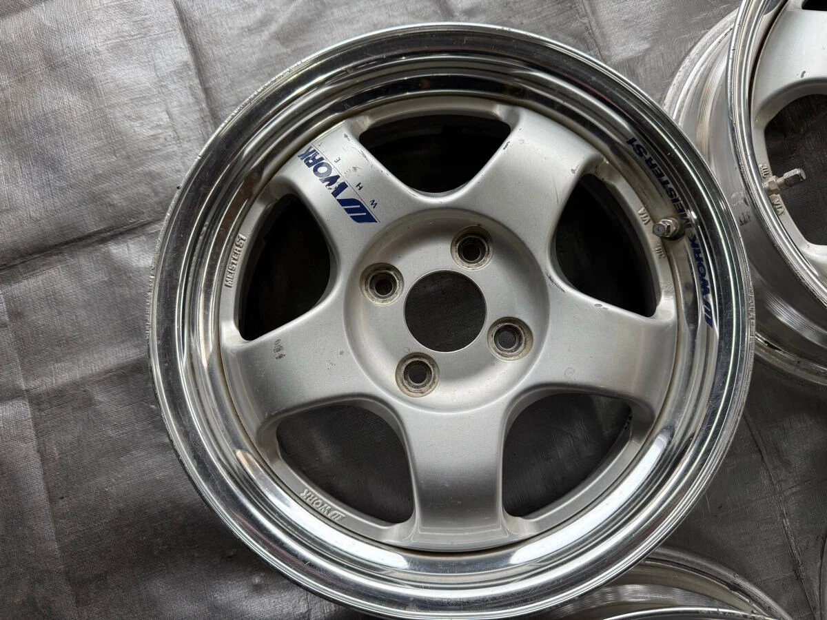 JDM Out of print work Meister S1 15x5.5j +42/O disc 4-hole PCD100 4-wh No Tires - Image 4