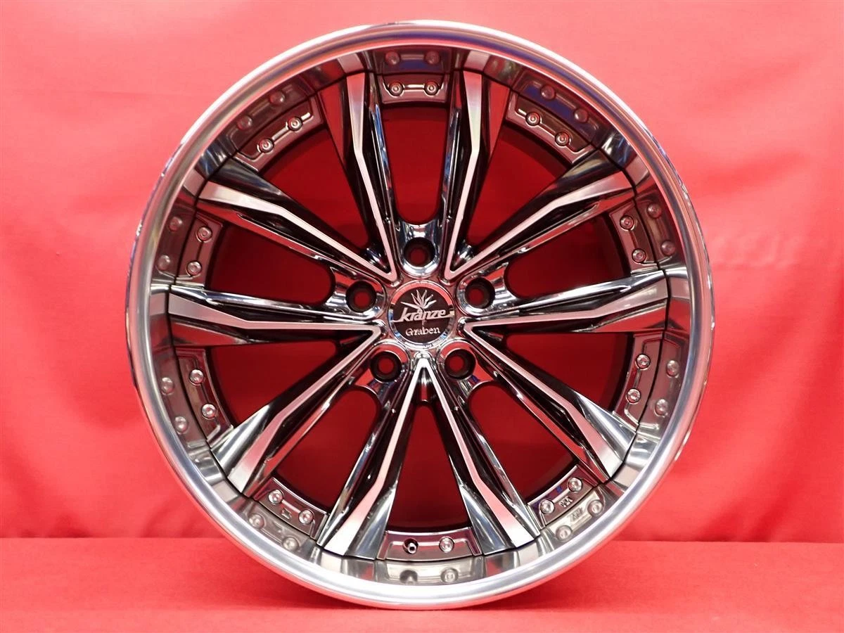 JDM Deep rim F50mm R70mm WEDS Kranze Graben Used wheels 4Book 8.5/9.5J No Tires - Image 8