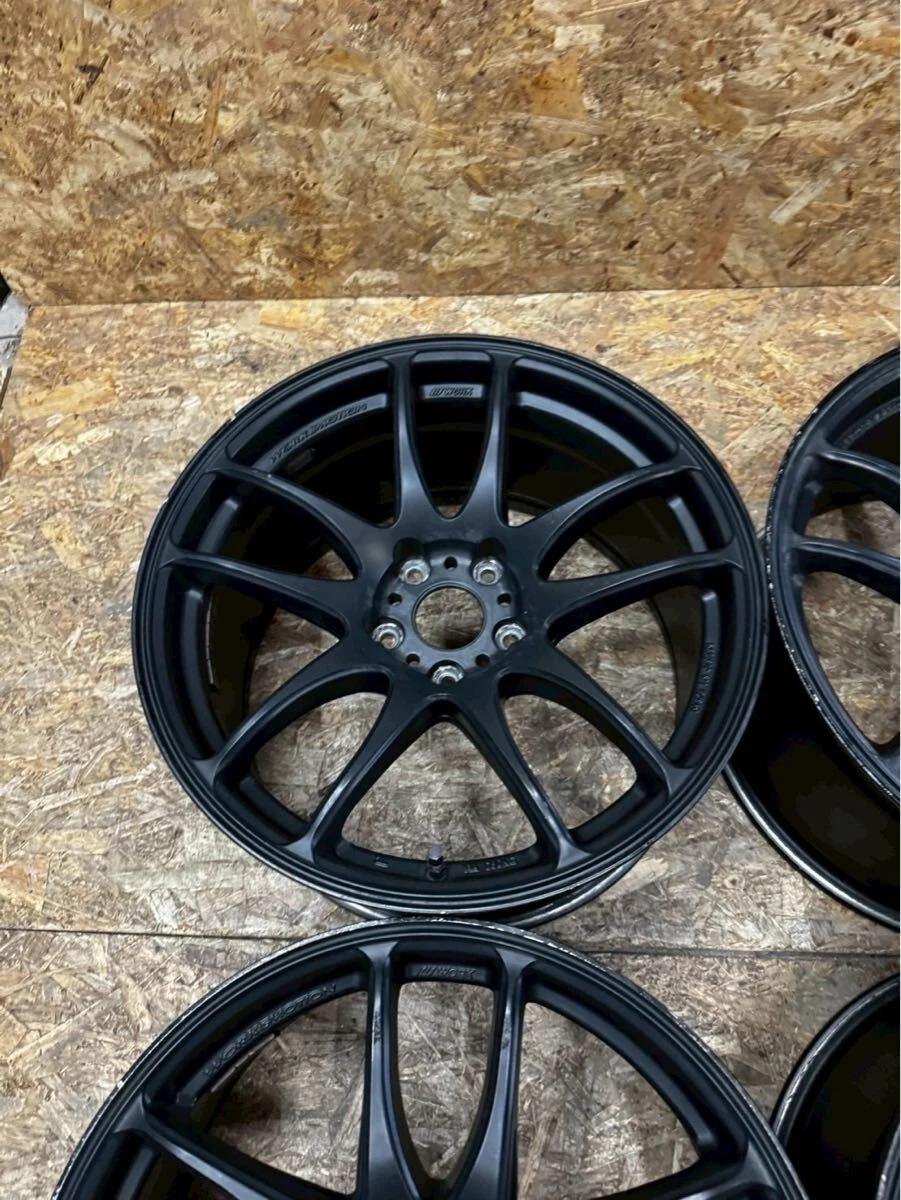 JDM Rare WORK emotion CR kiwami 188.5J+38 9.5J+38 PCD114.3 5-hole 5H S No Tires - Image 3