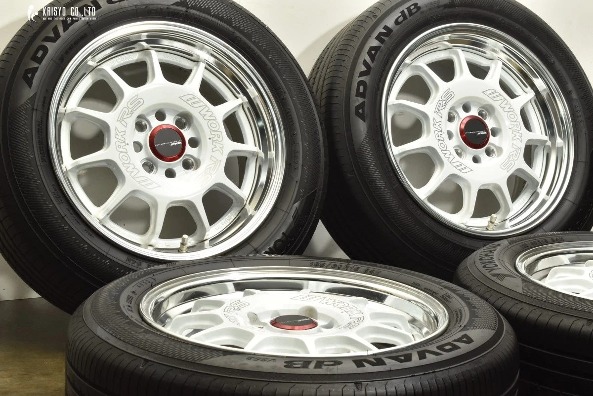 JDM WORK emotion RS11 15-inch 6.5J +42 PCD100 ADVAN dB 185/60R15 tires No Tires - Image 2