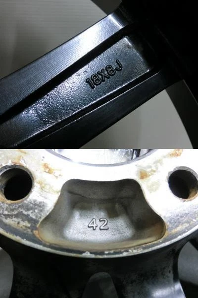 JDM Crown summer tires and used wheels 4-book set ARROW SPEED 225/45R1 No Tires - Image 8