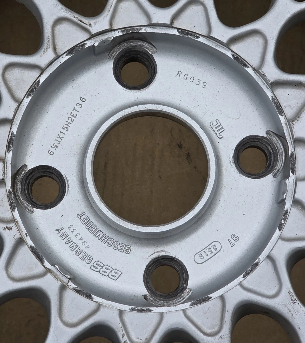 JDM BBS RG039 GERMANY 156.5Jx15 +36 114.3/4H Cappuccino Silvia 180SX A No Tires - Image 10