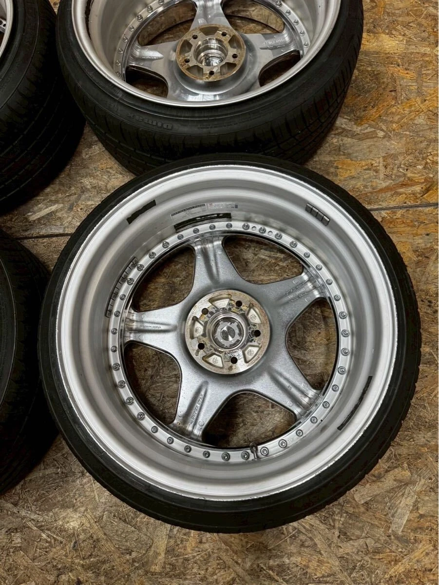 JDM Rare Leonhardt Orden 1910J +7 +6 PCD114.3 5-hole 5H Discontinued D No Tires - Image 10