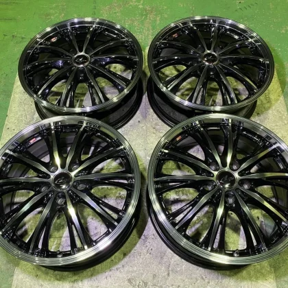 JDM Weds Leonis RT 17LEONIS 6.5J +52 PCD114.3 5H 4-Pack Set for Noah V No Tires