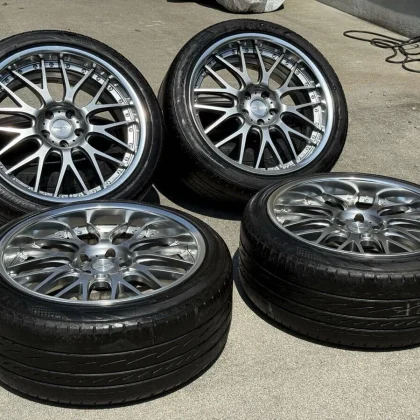 JDM Rare Weds Maverick 709M deep rims plated 245/40R204. Fits Alphard No Tires