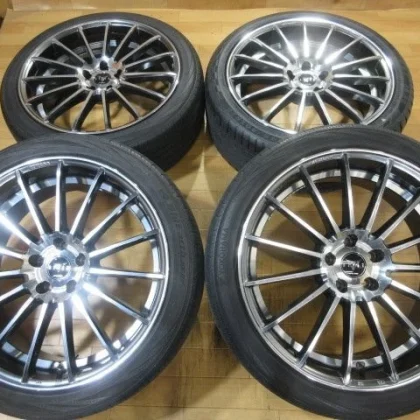 JDM WORK RYVER F015 Raybar wheels and tires 4Book 208.5J+38 245/40R20 No Tires