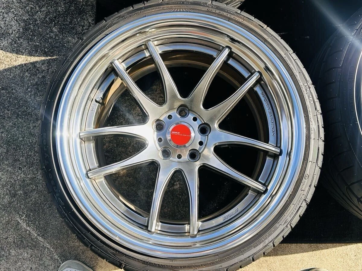 JDM WORK emotion CR2P 199.5J+30 10.5J+30 PCD114.3 5-lug Deep Corn Cave No Tires - Image 5