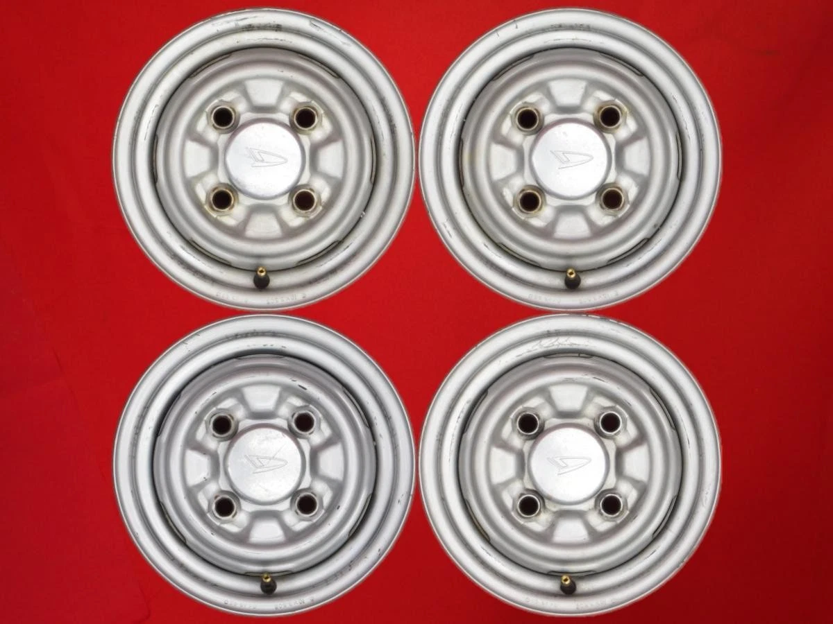 JDM Rare Item 4-Book Set Used Daihatsu Mi-ZII Genuine Steel Iron Wheel No Tires
