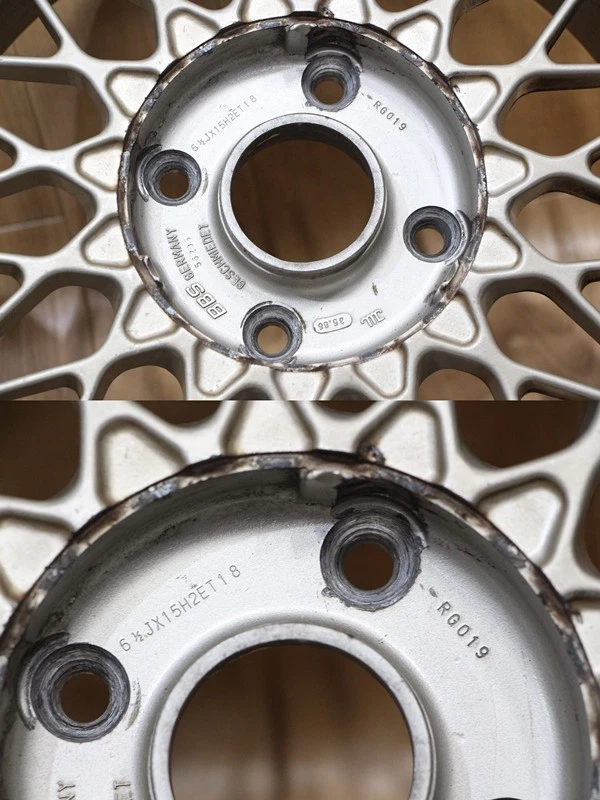 JDM B191 Out-of-print rare BBS RG019 15x6.5J+18 PCD114.3 4-lug 3-wheel No Tires - Image 8