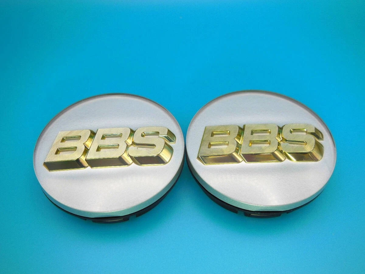 JDM BBS Platinum Silver Emblem φ56mm 2 pieces 56.24.012 Center Cap wit No Tires