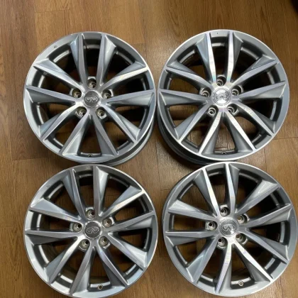 JDM 24 Used Genuine Nissan Skyline Aluminum Wheels 17x7.5J 114.3-5H IN No Tires