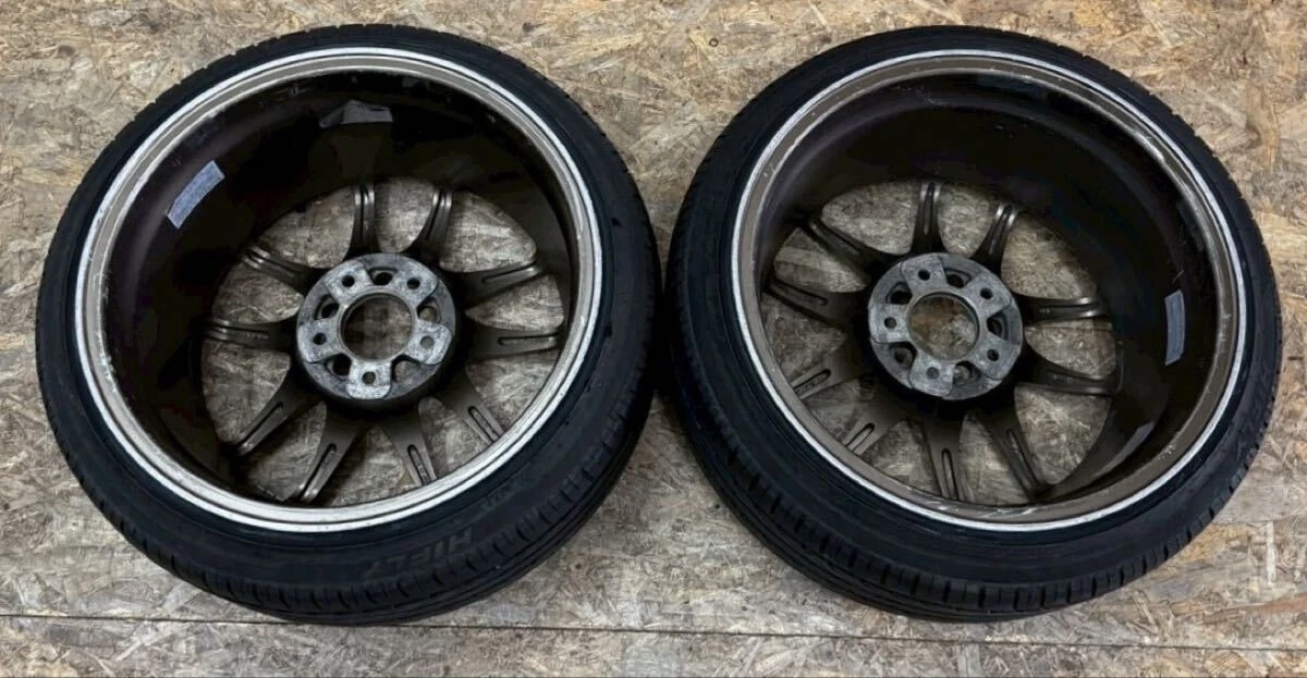 JDM Rare WORK EMOTION CR Kai 179J +28 PCD114.3 5-lug wheels work emoti No Tires - Image 4