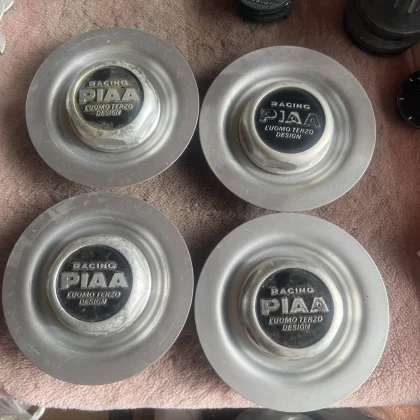 JDM Used 4-piece center cap set for PIAA LUOMO TERZO DESIGN Racing Pia No Tires