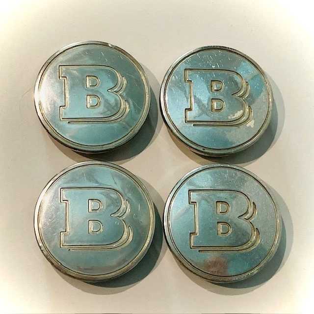 JDM BRABUS Genuine Wheel Center Caps Aluminum 59.5mm Set of 4 for MCC No Tires