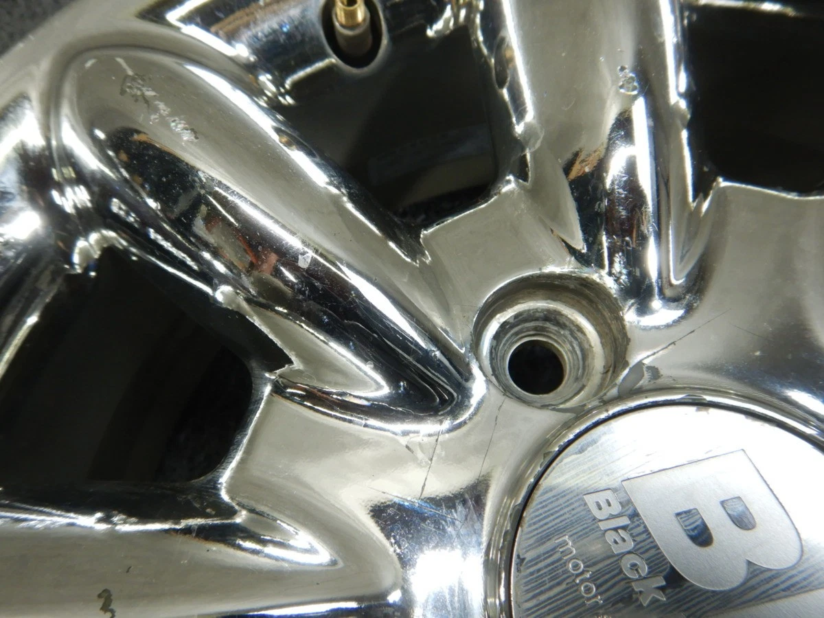 JDM BT3336 RareBR Black Racing Chrome Wheel 145J 4H +45/100 4Book Blac No Tires - Image 6