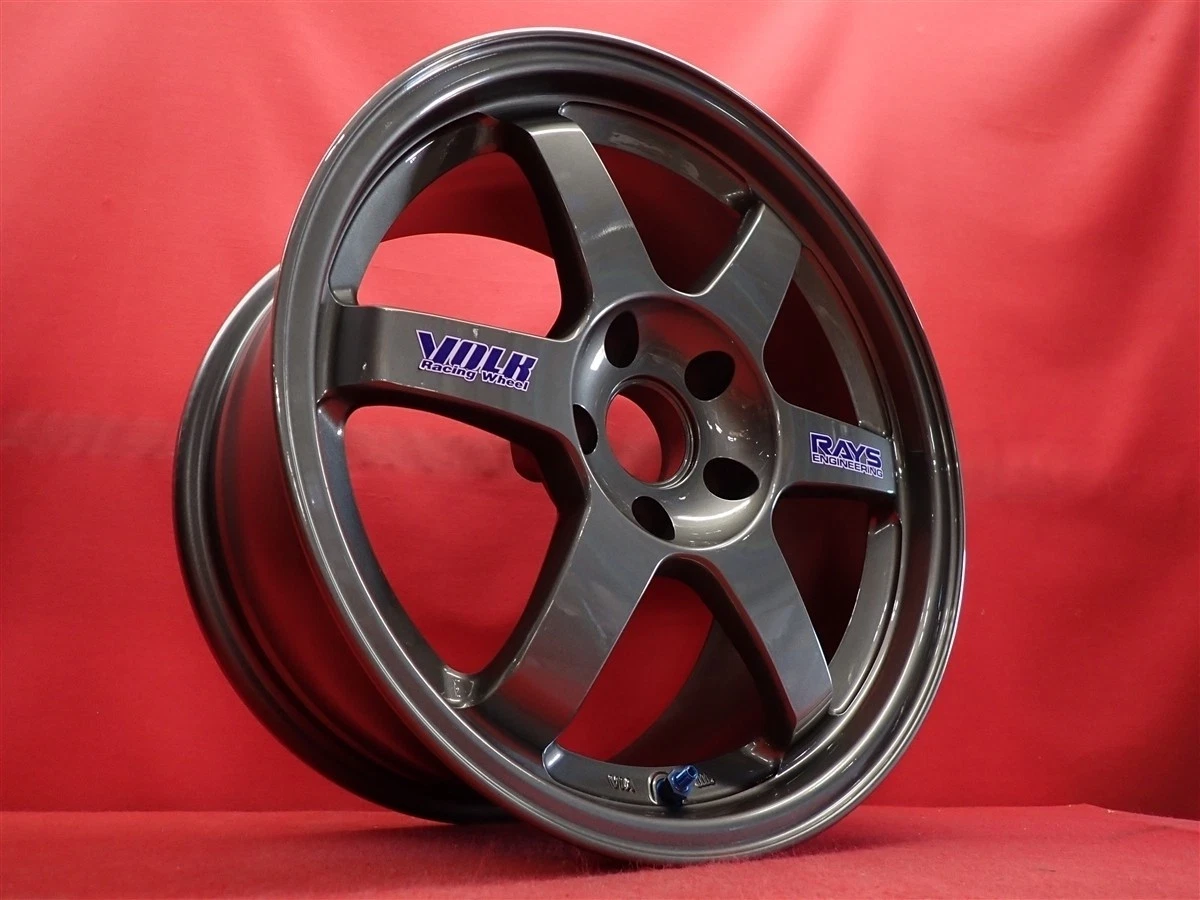 JDM Used RAYS VOLKRACING TE37 wheels lightweight 7.6kg each 4-wheel 8. No Tires - Image 2