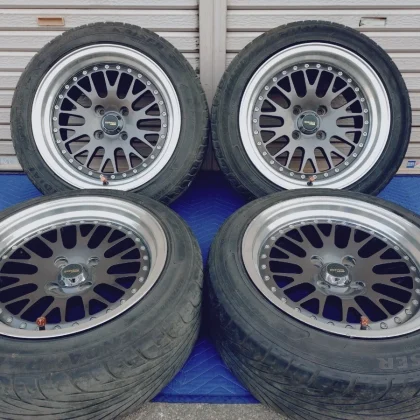 JDM BMS/4-100/8J+20/185/55R15/Deep rim/Stance/Aqua/Vitz/Sienta/Probox/ No Tires