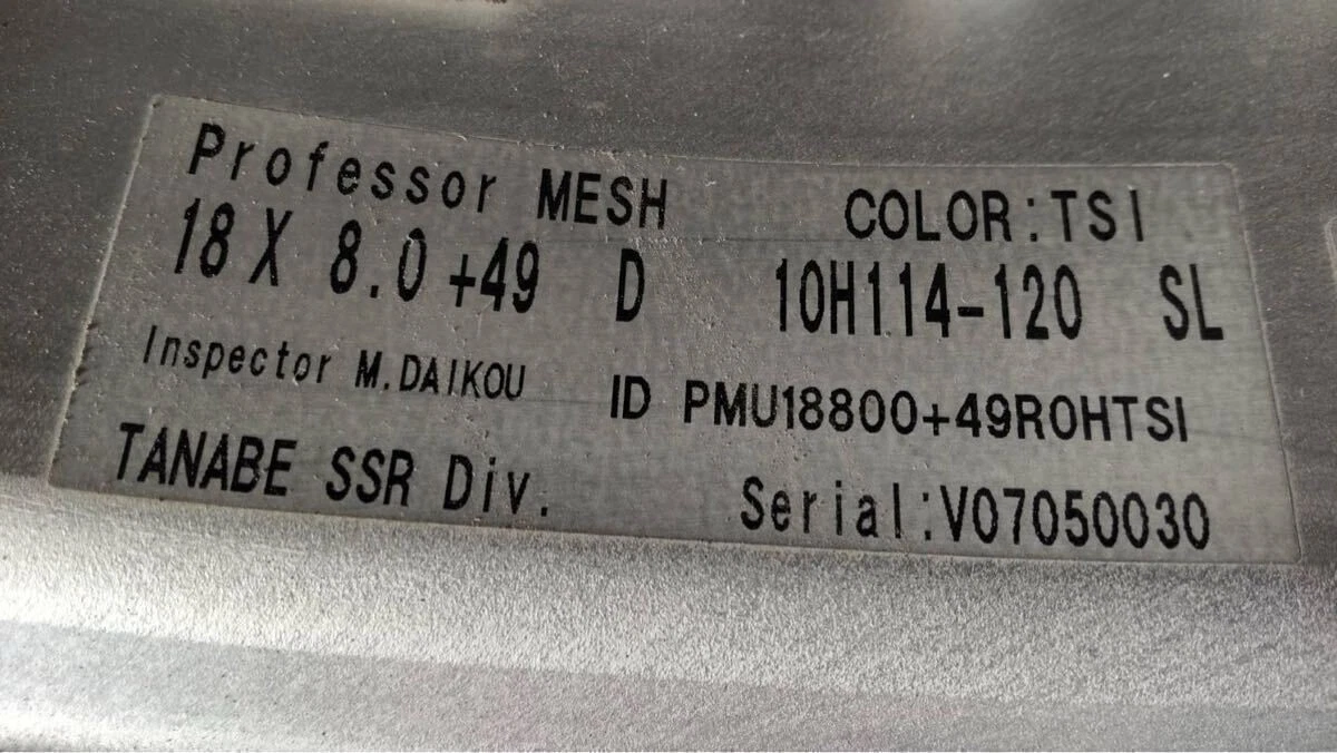 JDM Wheels: SSR Professor Mesh Under 18-inch +49. Tires: Bridgestone L No Tires - Image 4