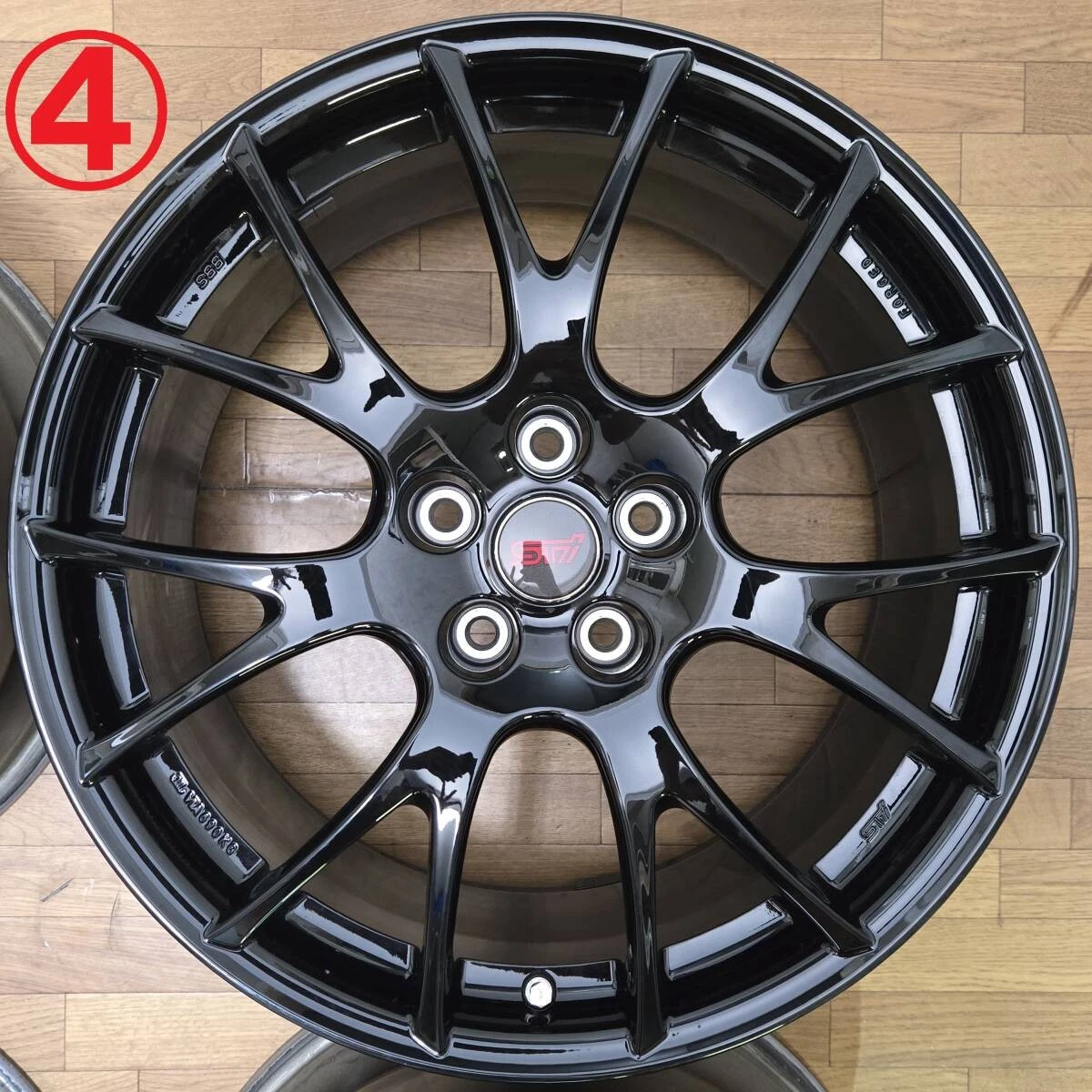 JDM 198.5J +53 PCD114.3 WRX STI S207 Genuine BBS RG523 forging NBR whe No Tires - Image 5