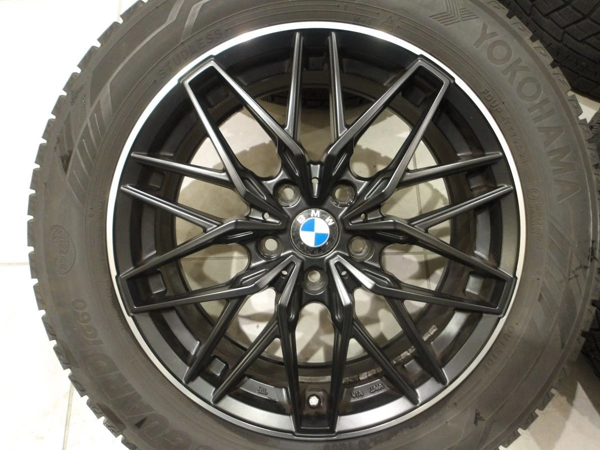 JDM H nurburg MTX black 17 5H112 7.5J+52 Yokohama IceGuard IG60 225/55 No Tires - Image 2