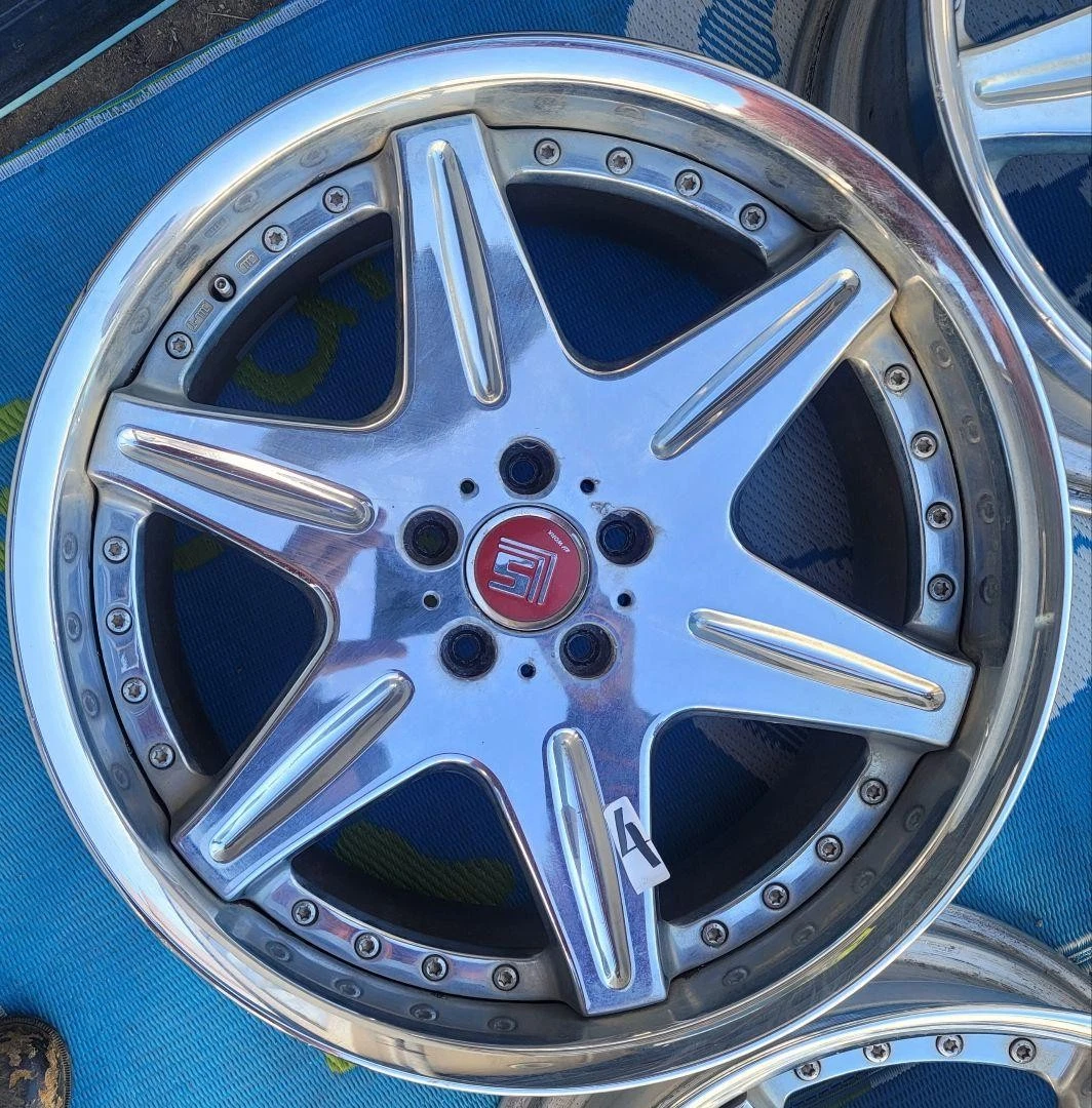 JDM WORK LS406 aluminum wheels 208.5J +38 9.5 No Tires - Image 5